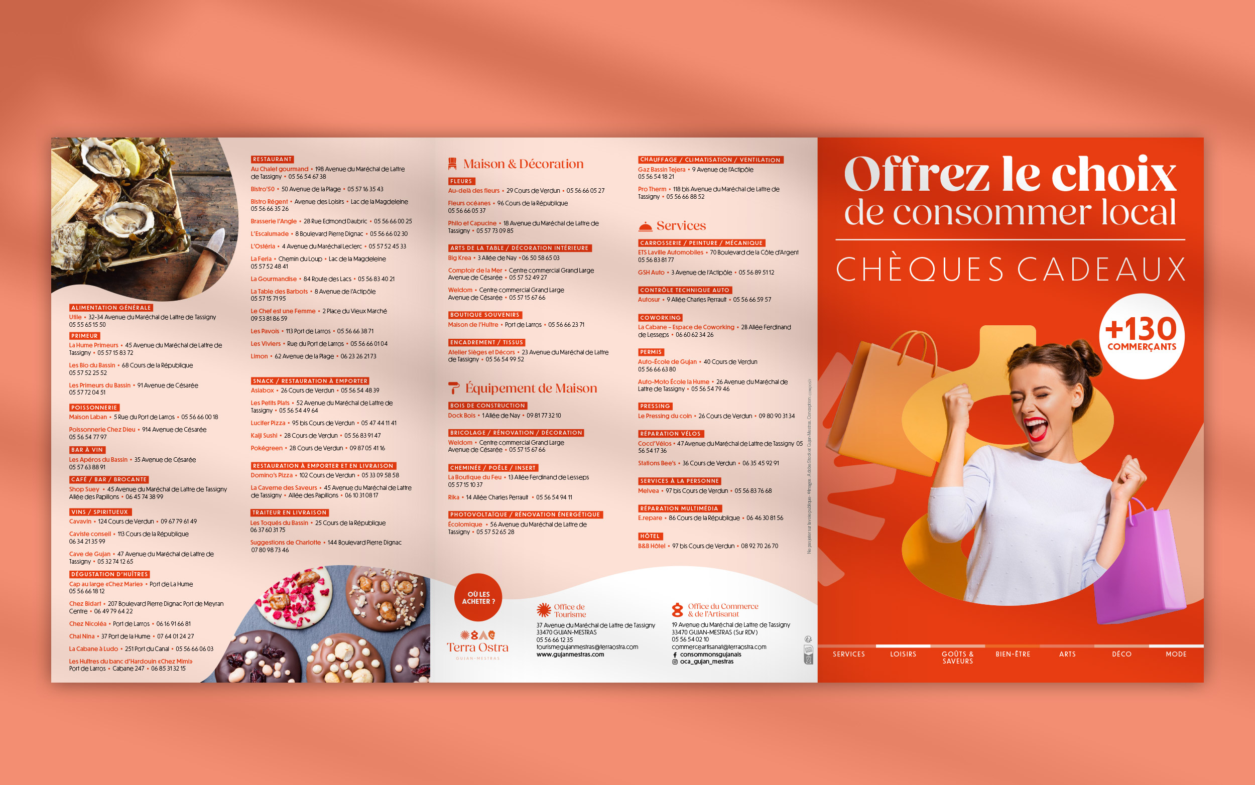 Présentation du dépliant chèques cadeaux de Terra Ostra