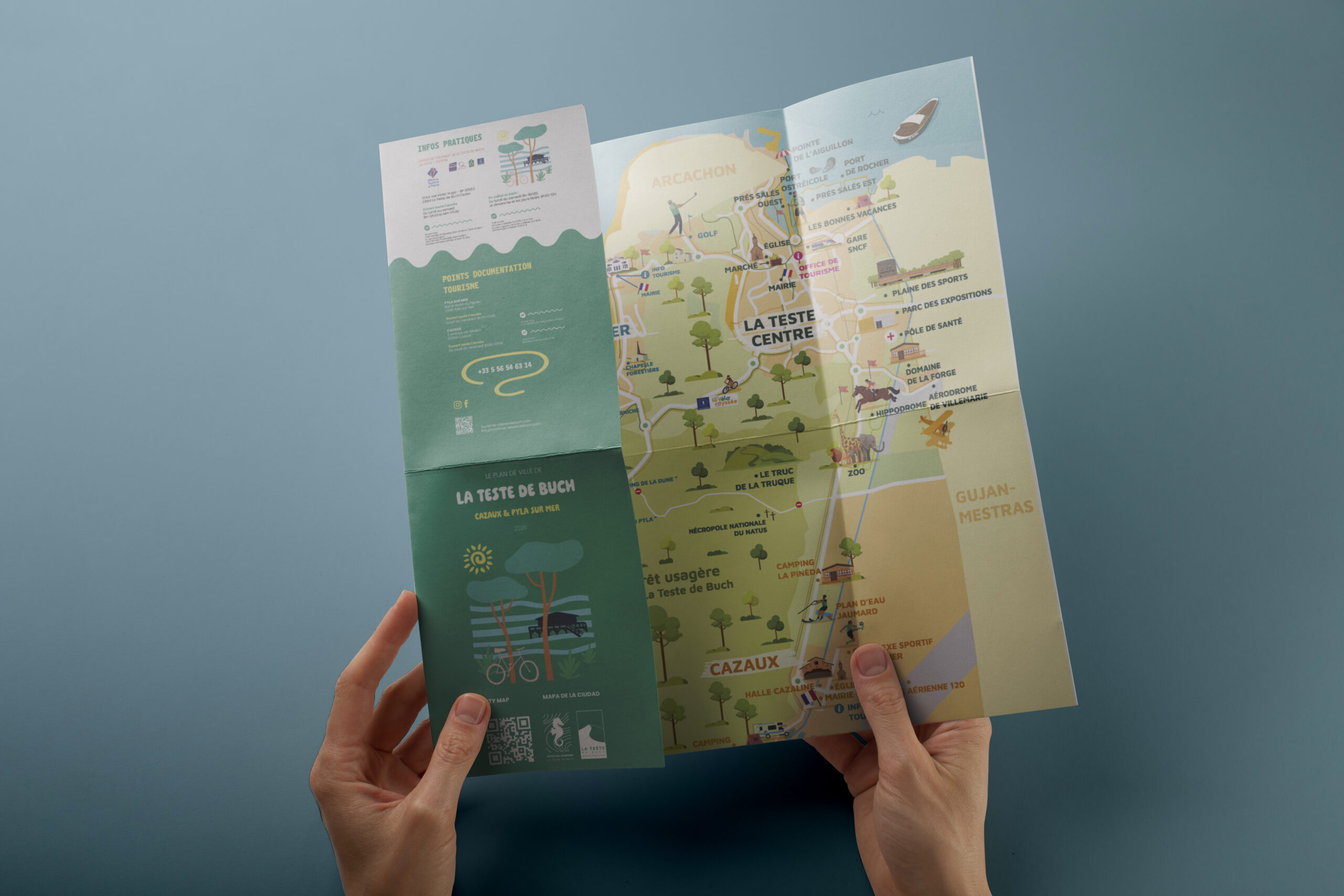 Présentation de la carte touristique de la Teste de Buch